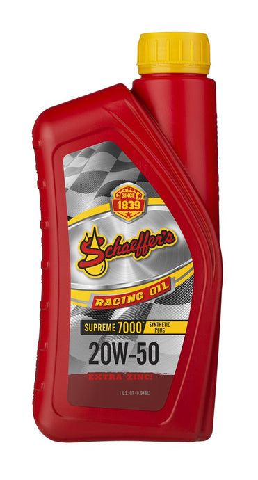 Schaeffer Manufacturing Co. Supreme 7000 Synthetic Plus Racing Engine Oil 20W-50, 1-Quart