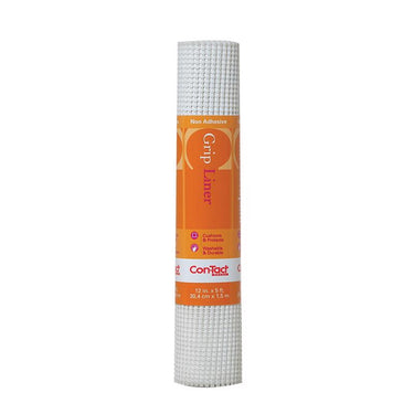 Con-Tact Beaded Grip 5 ft. L X 12 in. W White Non-Adhesive Shelf Liner