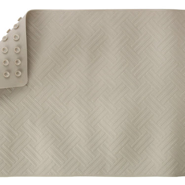 Living Accents 28 in. L X 16 in. W Beige Thermo Plastic Elastomer Bath Mat Latex Free