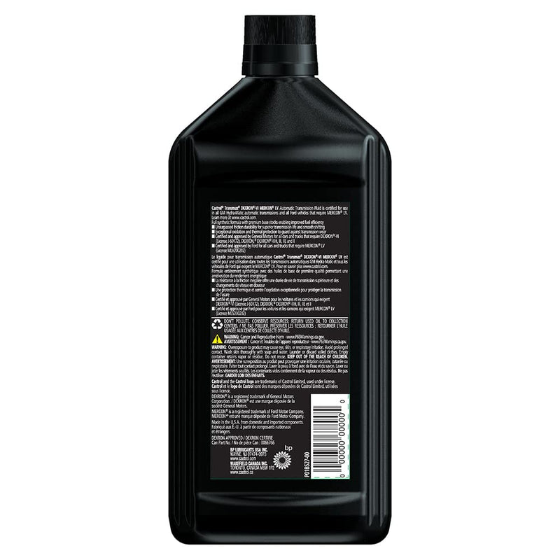 Load image into Gallery viewer, Castrol Transmax Full-Synthetic Dexron-VI/Mercon-LV Automatic Transmission Fluid
