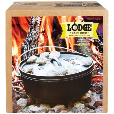Lodge Logic Cast Iron Dutch Oven 12 in. 6 qt Black