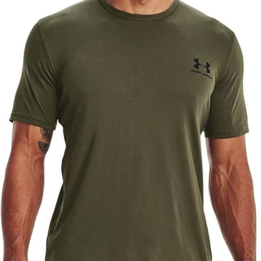 Under Armour Left Chest Logo Men's Short Sleeve (Marine OD Green/Black) Size XL