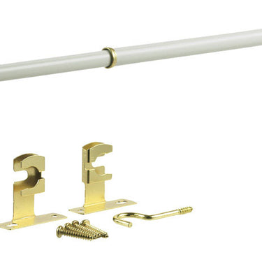 Kenney Enamel White Sash Rod 48 in. L X 84 in. L