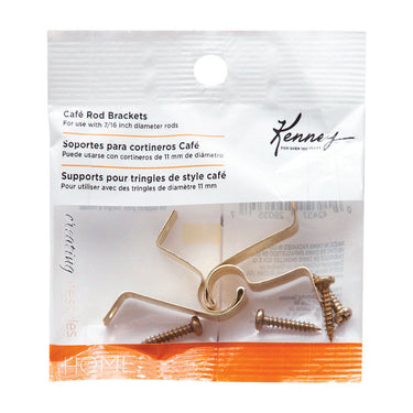 Kenney Brass Brass Cafe Curtain Rod Bracket 4.5 in. L