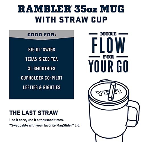 Yeti Rambler 35oz Mug with Straw Cup White