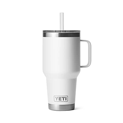 Yeti Rambler 35oz Mug with Straw Cup White