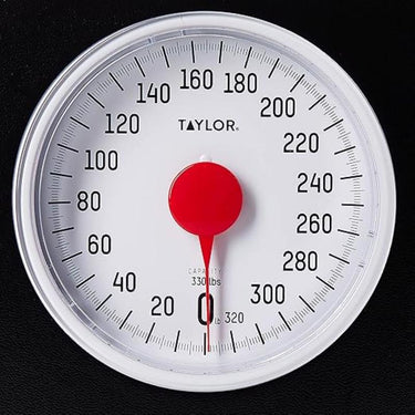 Taylor 330 lb Analog Bathroom Scale Black
