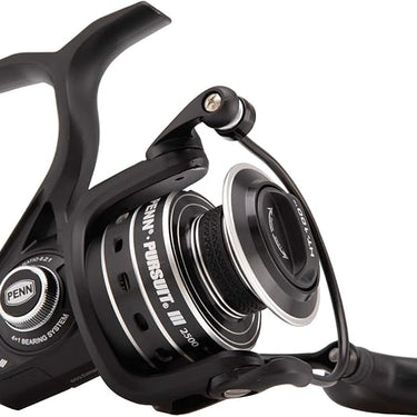 PENN Pursuit III Spinning Fishing Reel, Black/Silver, 6000