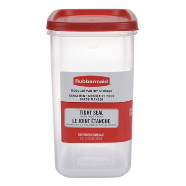 Rubbermaid 16 cups Clear/Red Food Storage Container 1 pk