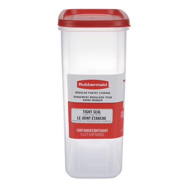 Rubbermaid 21 cups Clear/Red Food Storage Container 1 pk