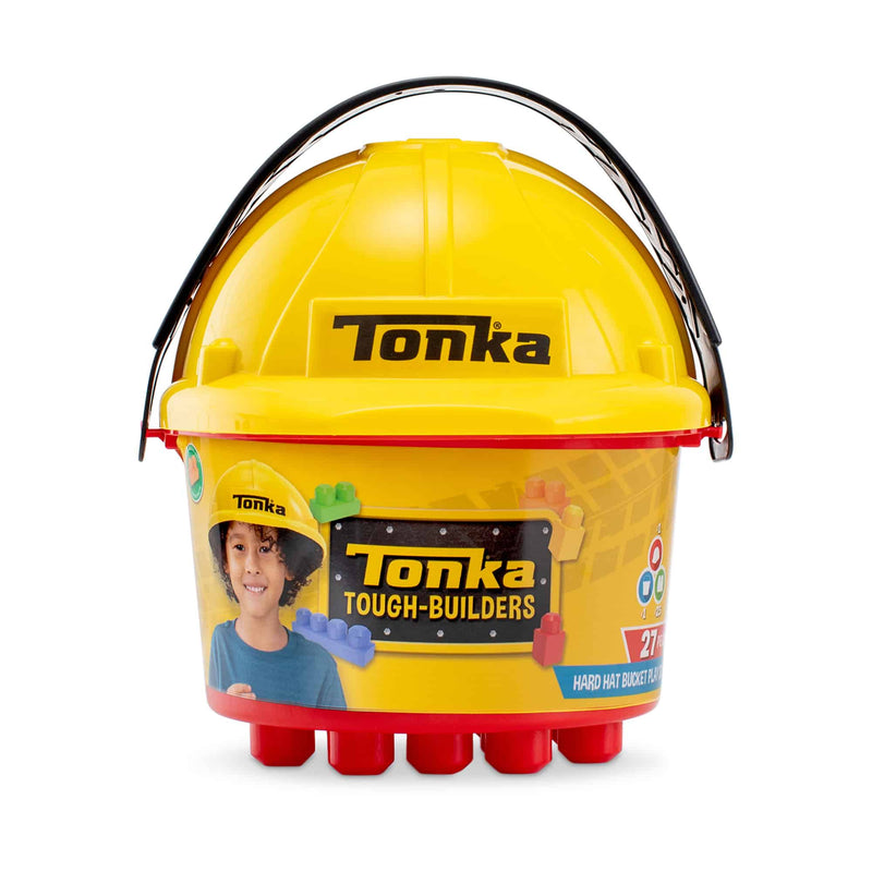 Load image into Gallery viewer, Tonka Tough Builders Hard Hat &amp; Large Size Building Blocks
