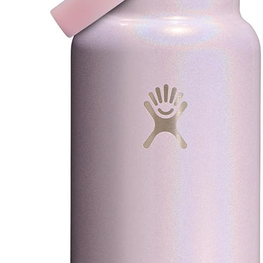 Hydro Flask 32oz Water Bottle with Wide Straw Lid (Glimmer Pink)