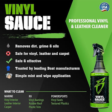 Boat Bling Vinyl Sauce Professional Vinyl Upholstery Cleaner Black