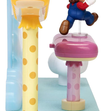 Super Mario Cloud World Diorama Set with 2.5" Running Mario Action Figure
