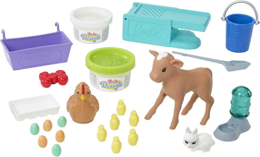 Barbie Doll Playset, Hatch & Gather Egg Farm With Animals, Dough, Kids Toys