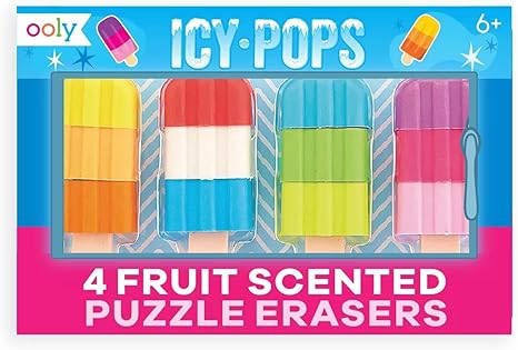 Load image into Gallery viewer, Ooly Icy Pops Fruit-Scented Erasers (4 Set)
