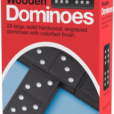 Pressman Toy Double Six Wooden Dominoes, 28 Pieces