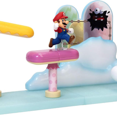 Super Mario Cloud World Diorama Set with 2.5" Running Mario Action Figure
