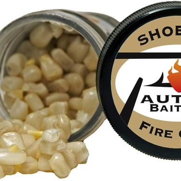 PAUTZKE'S Shoepeg Fire Corn - Effective Fishing Bait for Kokanee Salmon and Trout, Krill Scent Cured Fish Bait, Sweet and Firm Shoepeg Kernels, Ready-to-Use, 1.5 Oz