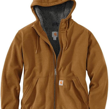 Carhartt Men's Rain Defender Relaxed Fit Midweight Sherpa-Lined Full-Zip Sweatshirt (Carhartt Brown) Size XXLT