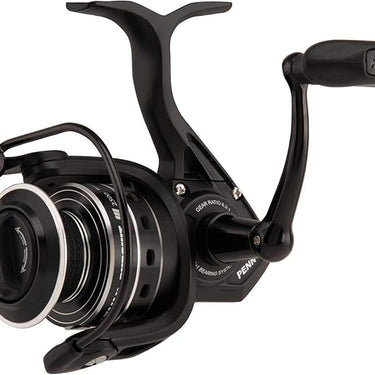 PENN Pursuit III Spinning Fishing Reel, Black/Silver, 6000