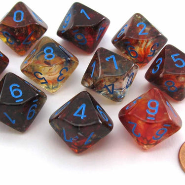 Chessex Dice Set: Nebula Luminary - Primary w/Blue (10)