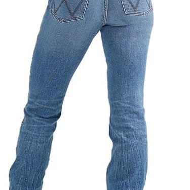 Wrangler Women's Retro Bailey High Rise Boot Cut Jean (Kelly/Light Wash) Size 31X36
