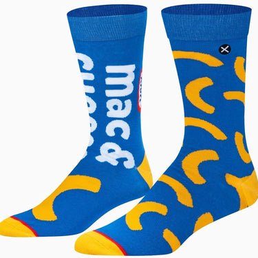 Odd Sox Kraft Mac & Cheese Split Men's Crew Socks Size L