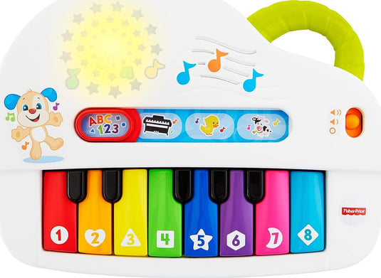 Fisher-Price Laugh & Learn Baby Toy Silly Sounds Light-Up Piano With Learning Content & Music For Ages 6+ Months