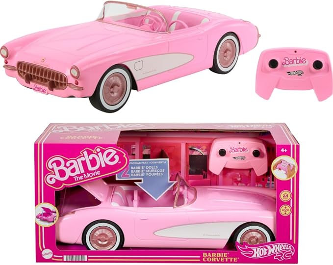 Hot Wheels RC Barbie Corvette, Remote Control Corvette From Barbie The Movie