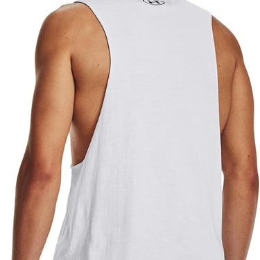 Under Armour Left Chest Cut-Off Men's Tank (White/Black) Size L