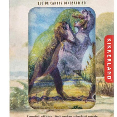 Kikkerland 3-D Dinosaurs Collectable Playing Cards