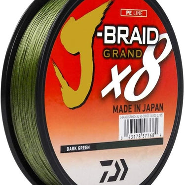 J-Braid X8 Grand Braided Line (Dark Green) 65lb-300yd