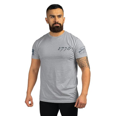 Grunt Style 1776 Flag T-Shirt (Heather Grey) Size 4XL
