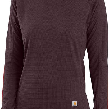 Carhartt Women's Base Force® Midweight Tech Crew (Deep Wine) Size M