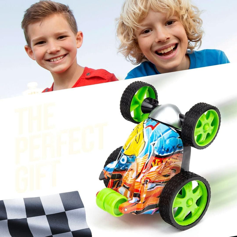 Load image into Gallery viewer, RC Mini Twist Remote Control Toy 777-4: Stunt RC Racing 4WD Rolling Tumbler Car with Controller, 360 Degree, Spin &amp; Flip, 27 MHz, Battery Operated

