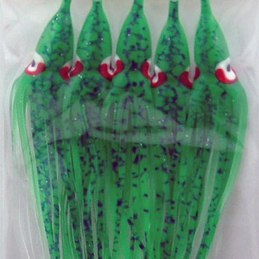 Silver Horde Octopus Squid 5-Pack (UV Green)