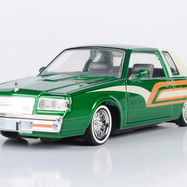 1987 Regal 3.8 SFI Turbo Green Metallic and Cream with Graphics Get Low Series 1/24 Diecast Model Car