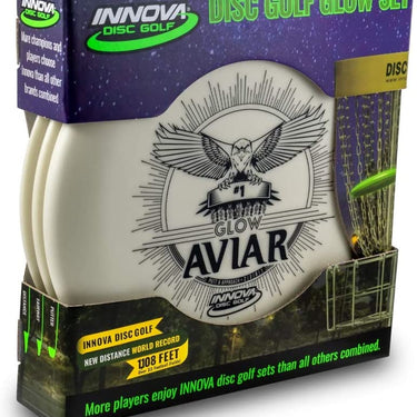 INNOVA 3-Disc Glow DX Beginner Disc Golf Set [Disc Weights and Colors May Vary]