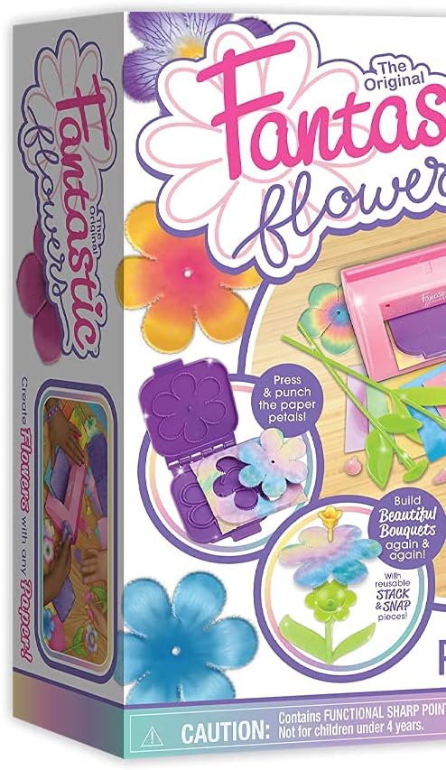 PlayMonster Fantastic Flowers -- Classic Paper Flower Arts and Craft Kit for Making Custom DIY Bouquets -- for Ages 6+