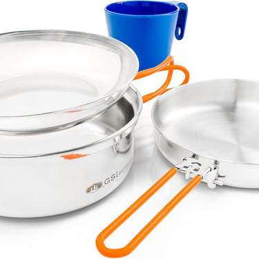 GSI Outdoors Glacier 1-Person Stainless Steel Mess Kit