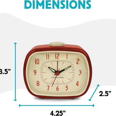 Kikkerland Retro Alarm Clock – Red