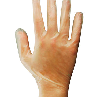 Soft Scrub Vinyl Disposable Gloves One Size Fits Most Clear Powder Free 10 pk