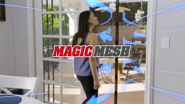 Magic Mesh As Seen On TV 83 in. H X 39 in. W Black Mesh Hands-Free Magnetic Screen Door