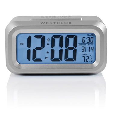 Westclox 5.3 in. Silver Alarm Clock Digital
