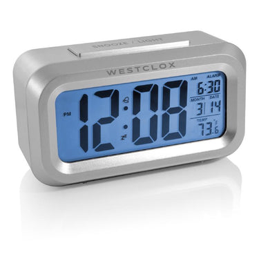 Westclox 5.3 in. Silver Alarm Clock Digital