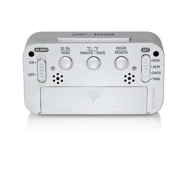 Westclox 5.3 in. Silver Alarm Clock Digital