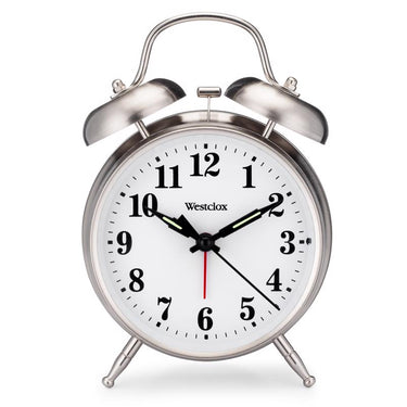 Westclox Big Ben 4.5 in. Silver Alarm Clock Analog Battery Operated