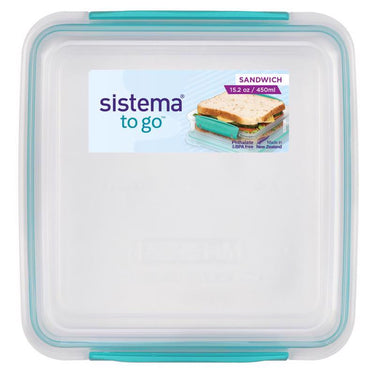 Sistema 15.2 oz Clear Sandwich Box 1 pk