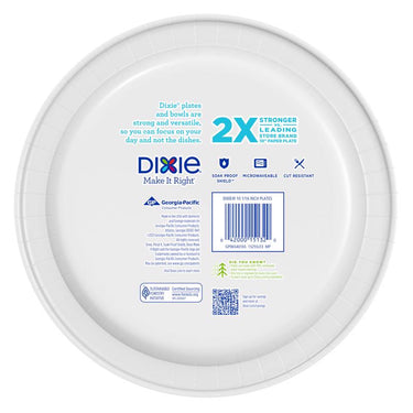 Dixie Multicolored Paper FLOWERS BLOOM Dinner Plate 10-1/16 in. D 26 pk